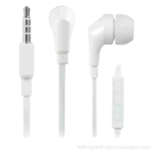 Yellow ear-buds noise-cancelling with mic